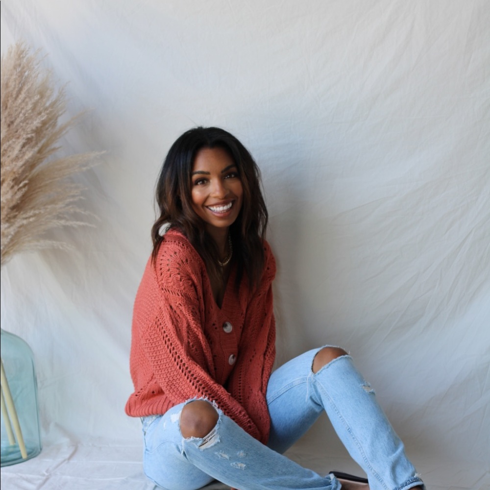 Agatha Cardigan - Burnt Orange